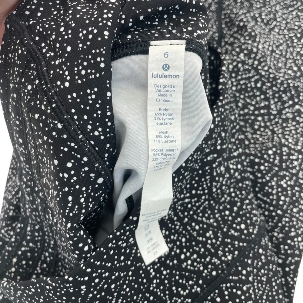 Lululemon Leggings 6 Black/White